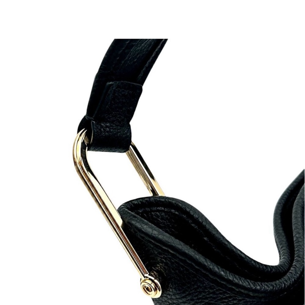 Elegant Black Leather Hobo Bag - Picture 3 of 5